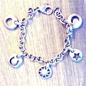 TIFFANY & CO Silver Charm MOON,STAR, SUN, HORSESHOE CHARM Bracelet
